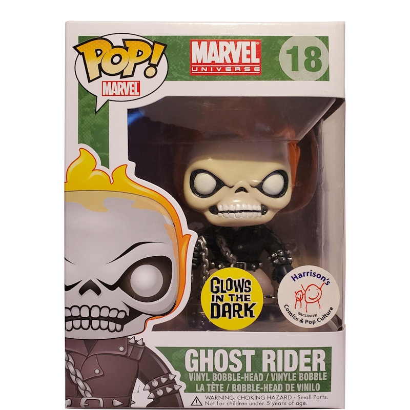 Funko Pop! Marvel Universe Ghost Rider (Glow) Harrison's Exclusive Bobble-Head Figure #18