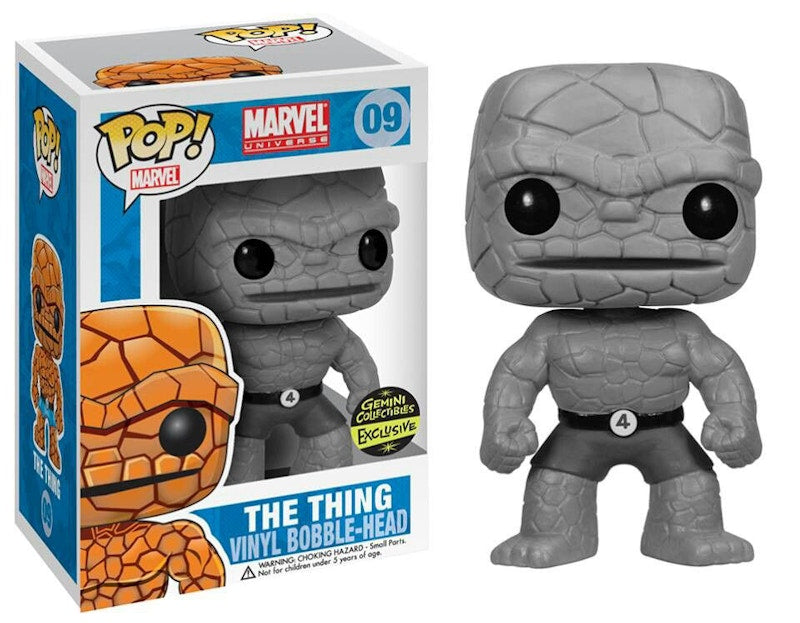 Funko Pop! Marvel Universe The Thing (Grey) Gemini Collectibles Exclusive Bobble-Head Figure #09