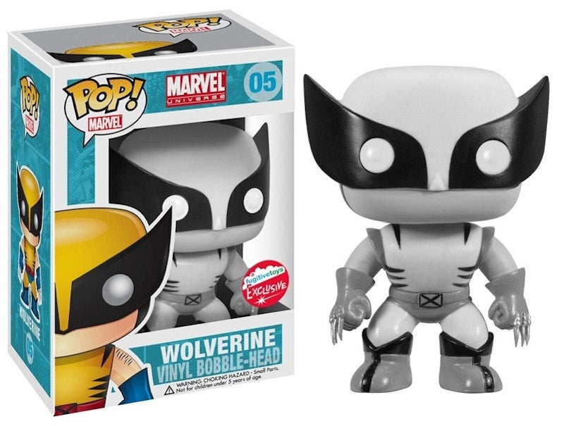 Funko Pop! Marvel Universe Wolverine (Black/White) Fugitive Toys Exclusive Bobble-Head Figure #05