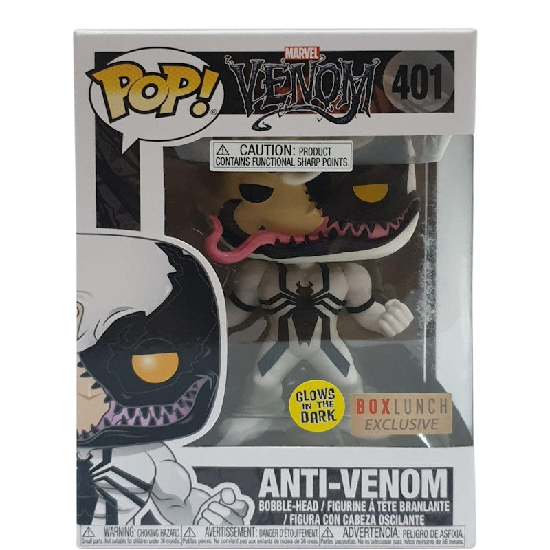 Funko Pop! Marvel Venom Anti-Venon (Glow) Box Lunch Exclusive Bobble-Head Figure #401