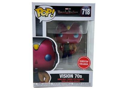Funko Pop! Marvel WandaVision 70s Vision GameStop Exclusive Figure #718