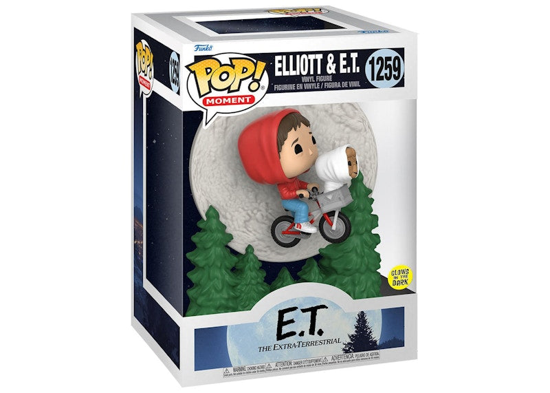 Funko Pop! Moment E.T. 40th Anniversary Elliott & E.T. (Flying) GITD Figure #1259