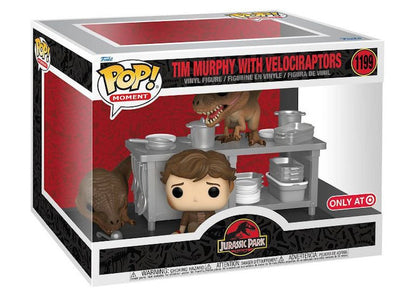 Funko Pop! Moment Jurassic Park Tim Murphy With Velociraptors Target Exclusive Figure #1199