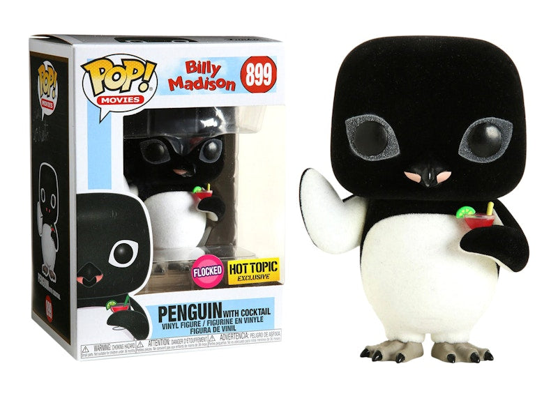 Funko Pop! Movies Billy Madison Penguin with Cocktail (Flocked) Hot Topic Exclusive Figure #899