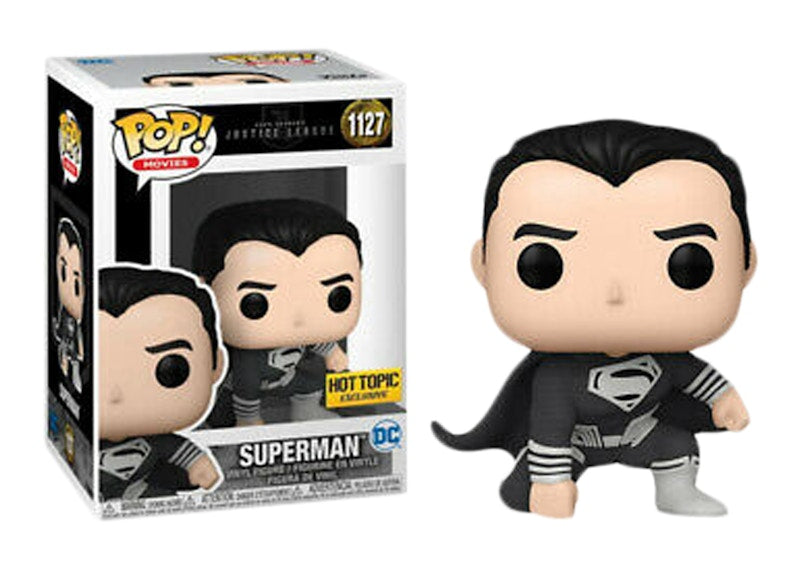 Funko Pop! Movies DC Superman Zack Snyder's Justice League Black Suit Hot Topic Exclusive Figure #1127