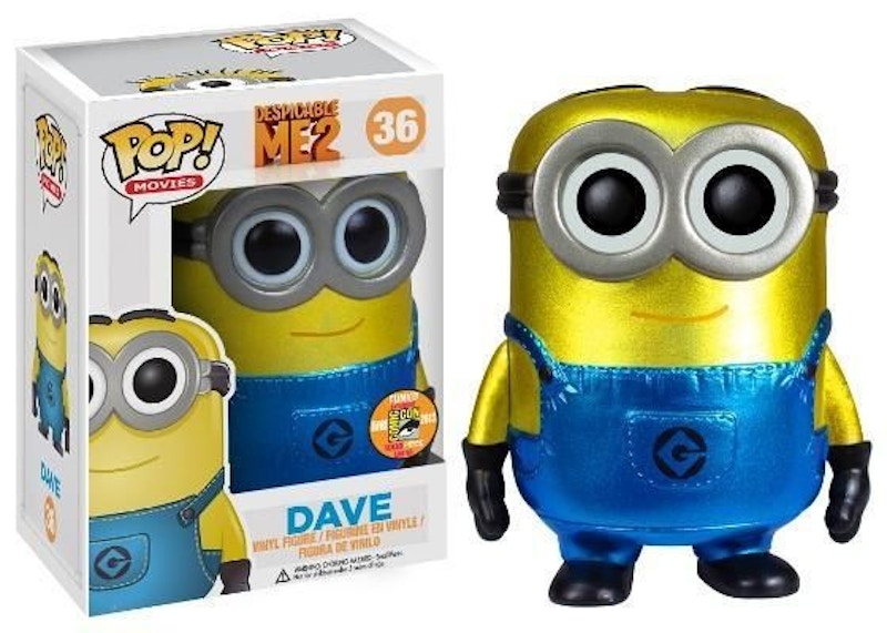 Funko Pop! Movies Despicable Me 2 Dave (Metallic) SDCC Figure #36
