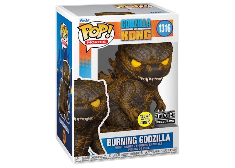 Funko Pop! Movies Godzilla v.s. Kong Burning Godzilla GITD FYE Exclusive Figure #1316