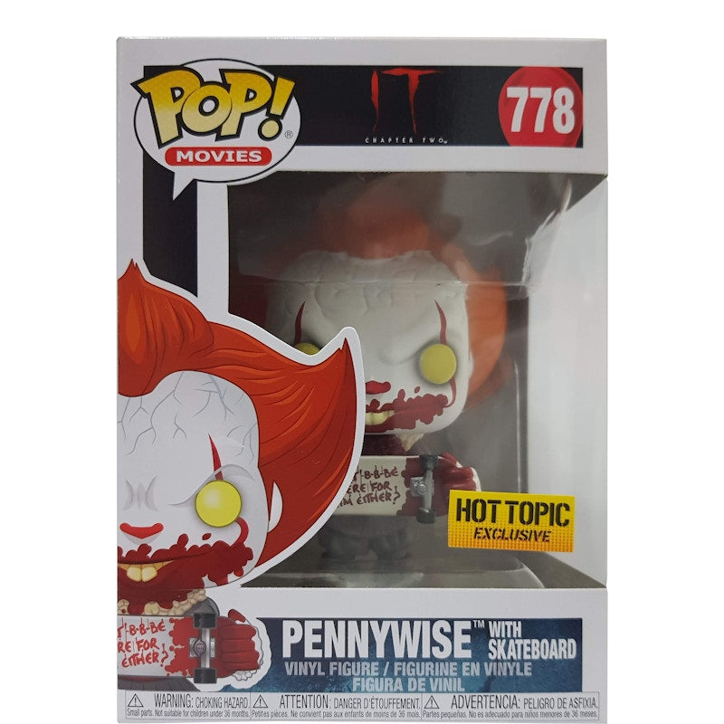 Funko Pop! Movies IT Pennywise with Skateboard Hot Topic Exclusive Figure #778