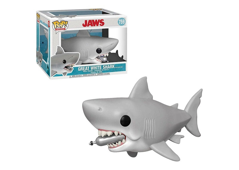 Funko Pop! Movies Jaws Great White Shark Diving Tank in Mouth 6 Inch Figure #759