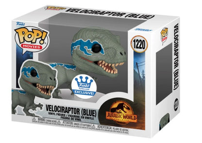 Funko Pop! Movies Jurassic World Dominion Velociraptor (Blue) Funko Shop Exclusive Figure #1220