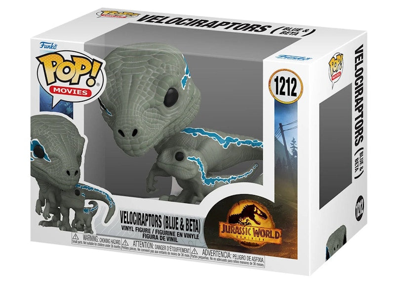 Funko Pop! Movies Jurassic World Dominion Velociraptors (Blue & Beta) Figure #1212