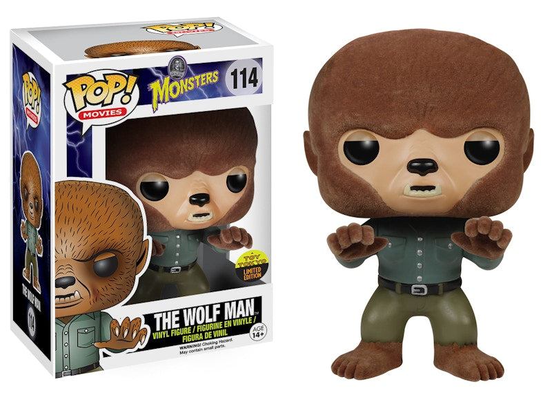 Funko Pop! Movies Monsters Wolfman (Flocked) Toy Tokyo Exclusive Figure 114
