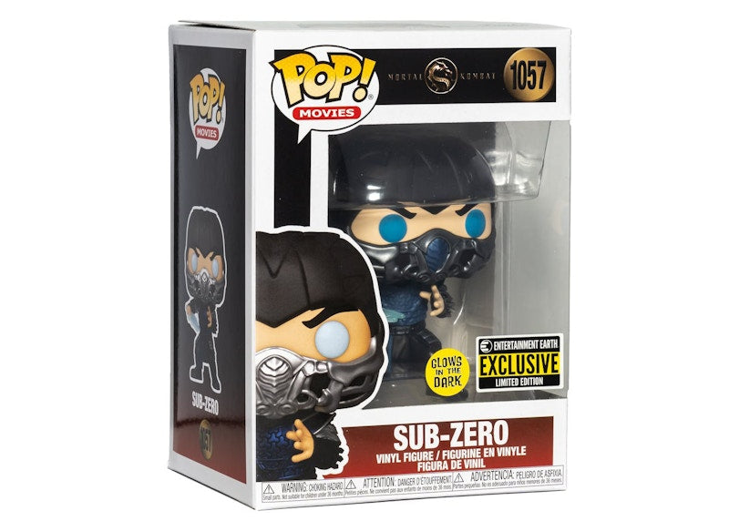 Funko Pop! Movies Mortal Kombat Sub-Zero GITD Entertainment Earth Exclusive Figure #1057