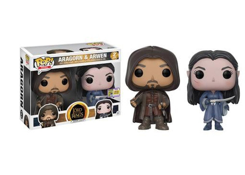 Funko Pop! Movies The Lord of the Rings Aragorn & Arwen SDCC Exclusive 2-Pack