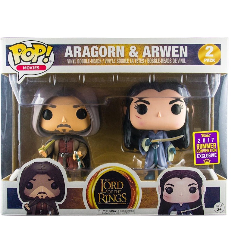 Funko Pop! Movies The Lord of the Rings Aragorn & Arwen Summer Convention 2 Pack