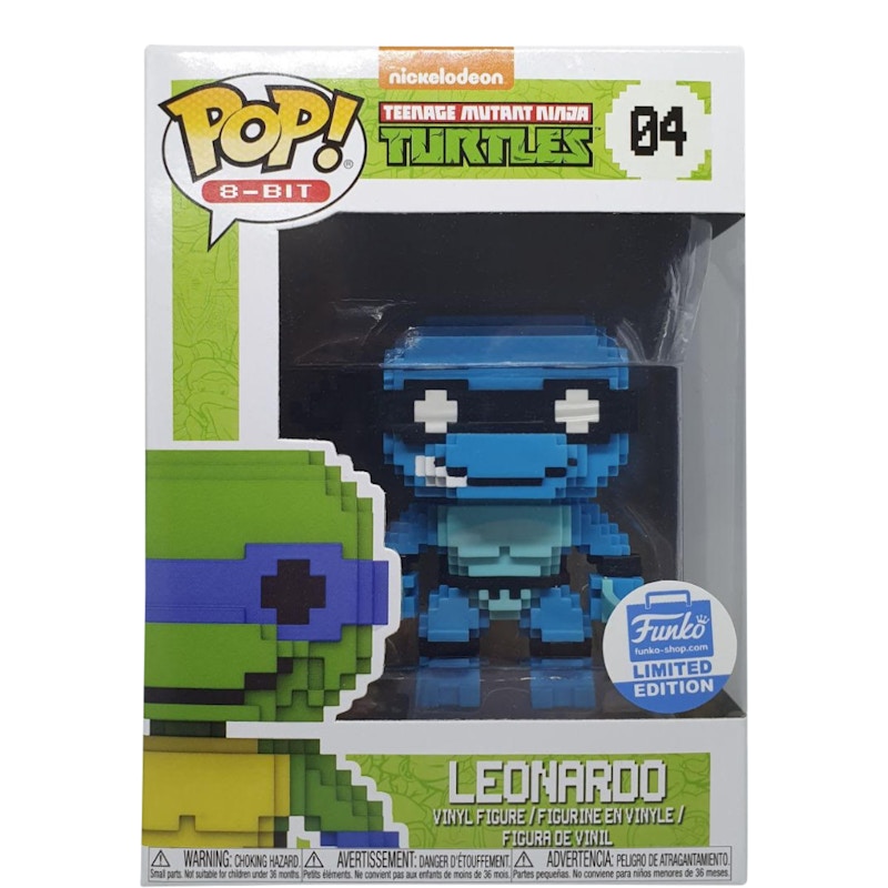 Funko Pop! Nickelodeon 8-Bit Teenage Mutant Ninja Turtles Leoardo Funko Shop Edition Figure #04