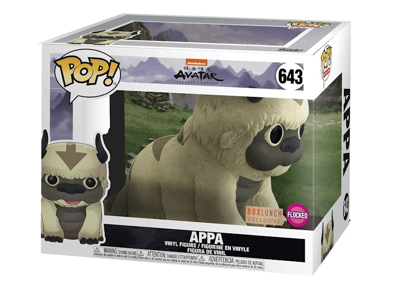 Funko Pop! Nickelodeon Avatar The Last Airbender Appa (Flocked) Box Lunch Exclusive 6 Inch Figure #643