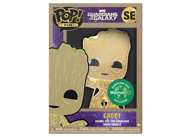Funko Pop! Pin Marvel Guardians of the Galaxy Groot 2022 Walmart Earth Day Exclusive SE