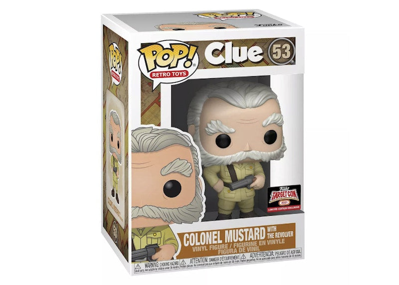 Funko Pop! Retro Toys Clue Colonel Mustard With The Revolver Target Con Exclusive Figure #53
