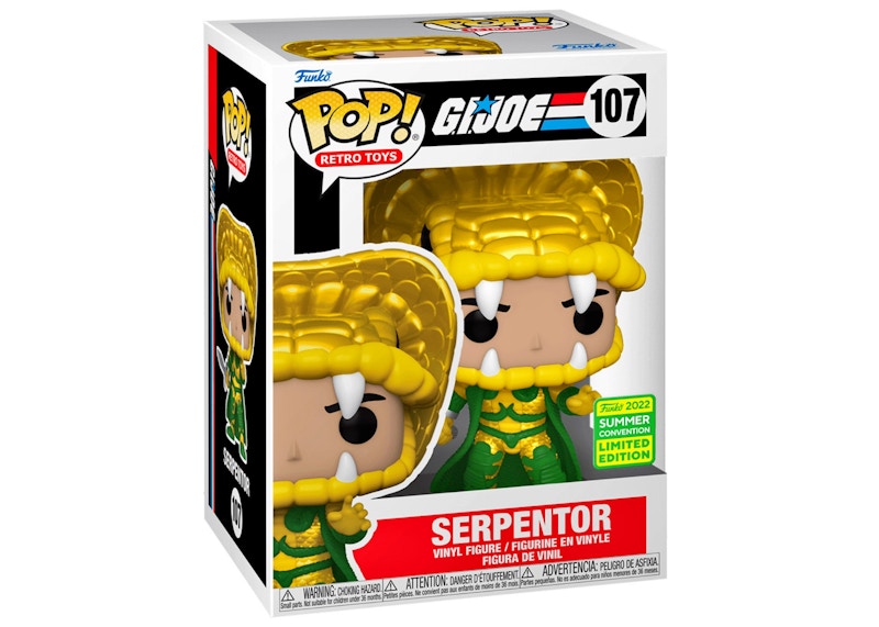 Funko Pop! Retro Toys G.I. Joe Serpentor 2022 Summer Convention Exclusive Figure #107
