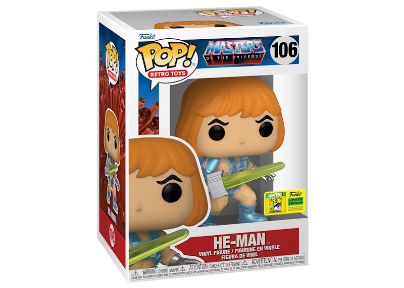 Funko Pop! Retro Toys Masters of the Universe He-Man 2022 SDCC Exclusive Figure #106
