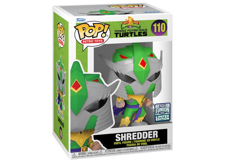 Funko Pop! Retro Toys Power Rangers x Teenage Mutant Ninja Turtles Shredder 2022 Funkon Exclusive Figure #110