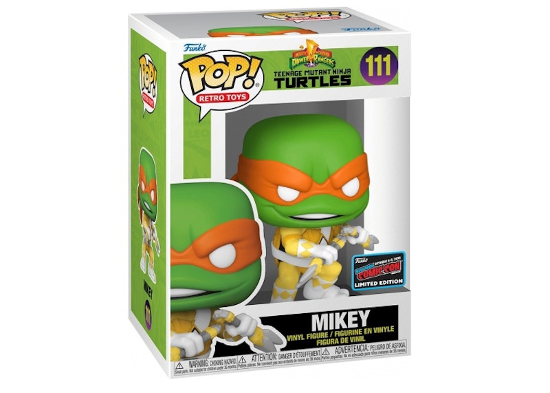 Funko Pop! Retro Toys Teenage Mutant Ninja Turtles x Power Rangers Mikey 2022 NYCC Exclusive Figure #111