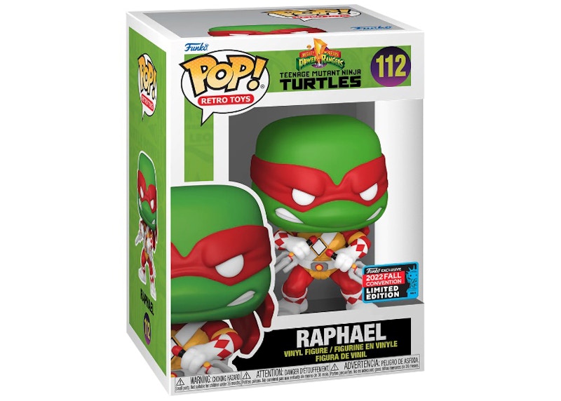 Funko Pop! Retro Toys Teenage Mutant Ninja Turtles x Power Rangers Raphael 2022 Fall Convention Exclusive Figure #112