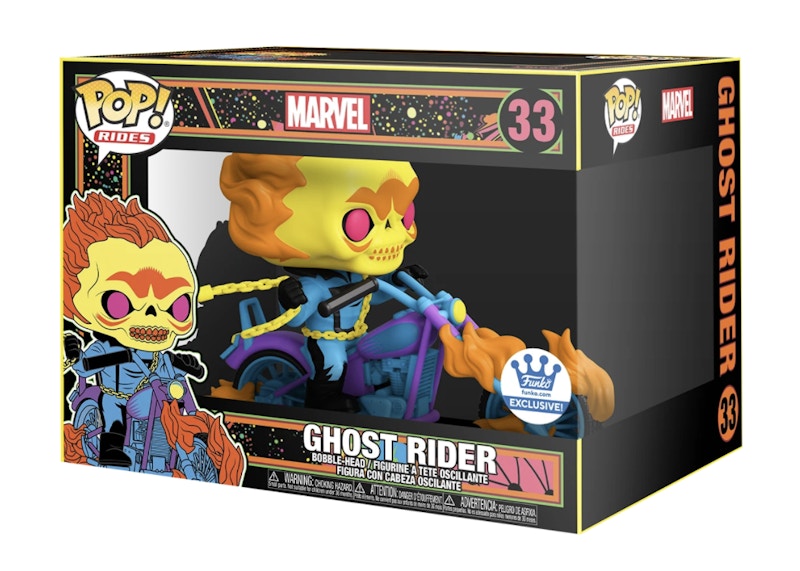 Funko Pop! Rides Marvel Ghost Rider (Black Light) Funko Exclusive Figure #33