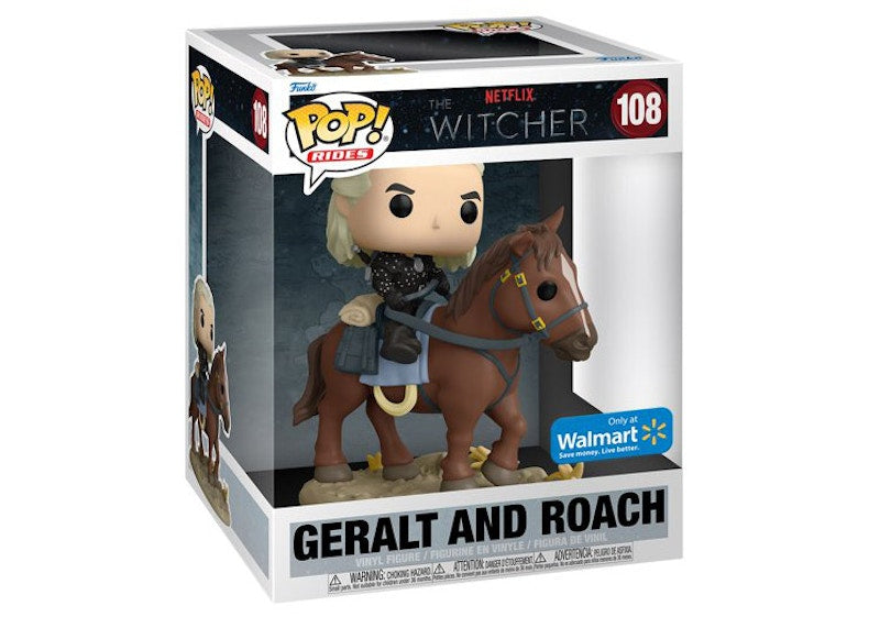 Funko Pop! Rides Netflix The Witcher Geralt And Roach Walmart Exclusive Figure #108