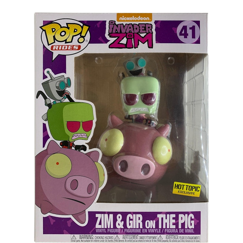 Funko Pop! Rides Nickelodeon Invader Zim Zim & Gir on The Pig Hot Topic Exclusive Figure #41
