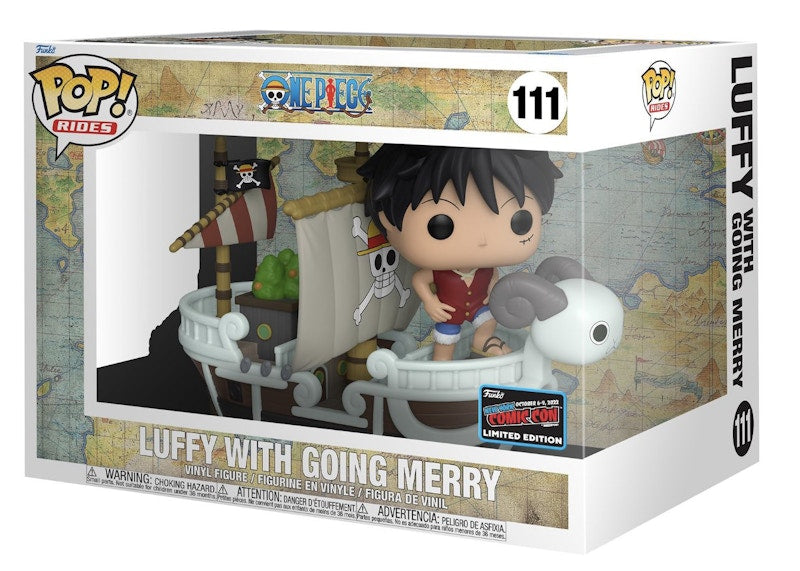 Funko Pop! Rides One Piece Luffy with Going Merry 2022 NYCC Exclusive Figure #111