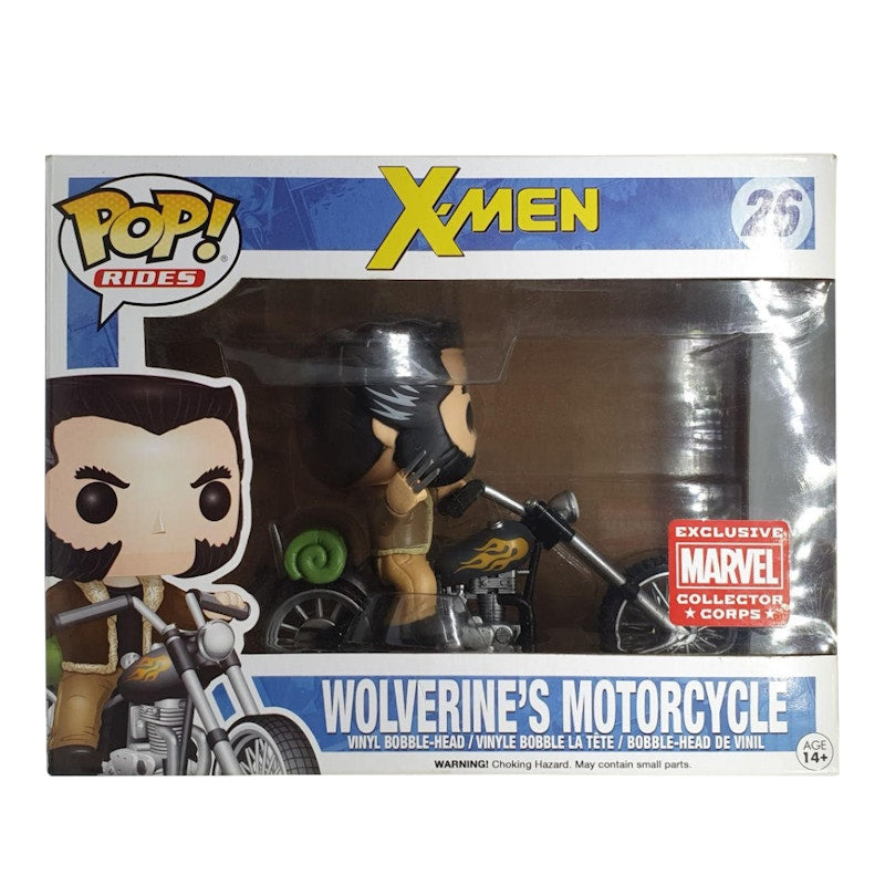 Funko Pop! Rides X-Men Wolverine's Motorcycle Collectors Corp Exclusive Figure #26