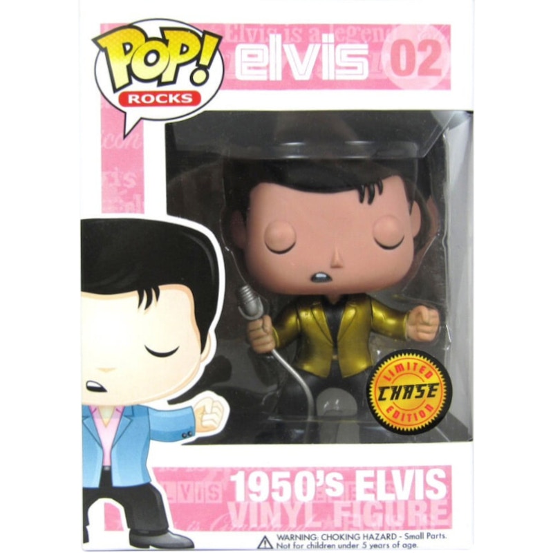 Funko Pop! Rock 1950's Elvis Metallic Chase Gold Figure #2