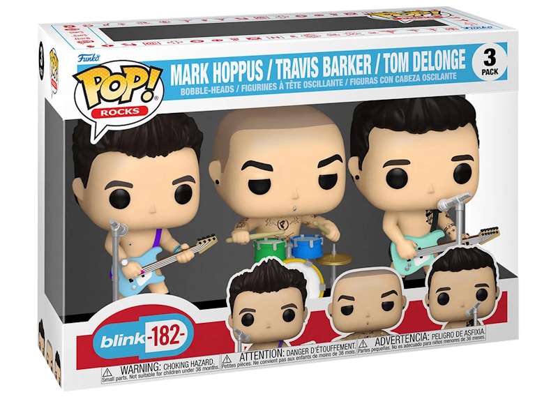 Funko Pop! Rocks Blink-182 Mark Hoppus, Travis Barker, Tom Delonge 3-Pack