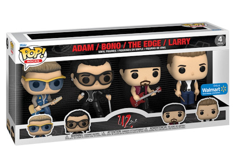 Funko Pop! Rocks U2 Zoo TV Adam, Bono, The Edge & Larry Walmart Exclusive 4-Pack