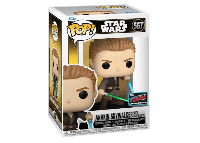 Funko Pop! Star Wars Anakin Skywalker with Lightsabers 2022 NYCC Exclusive Figure #567