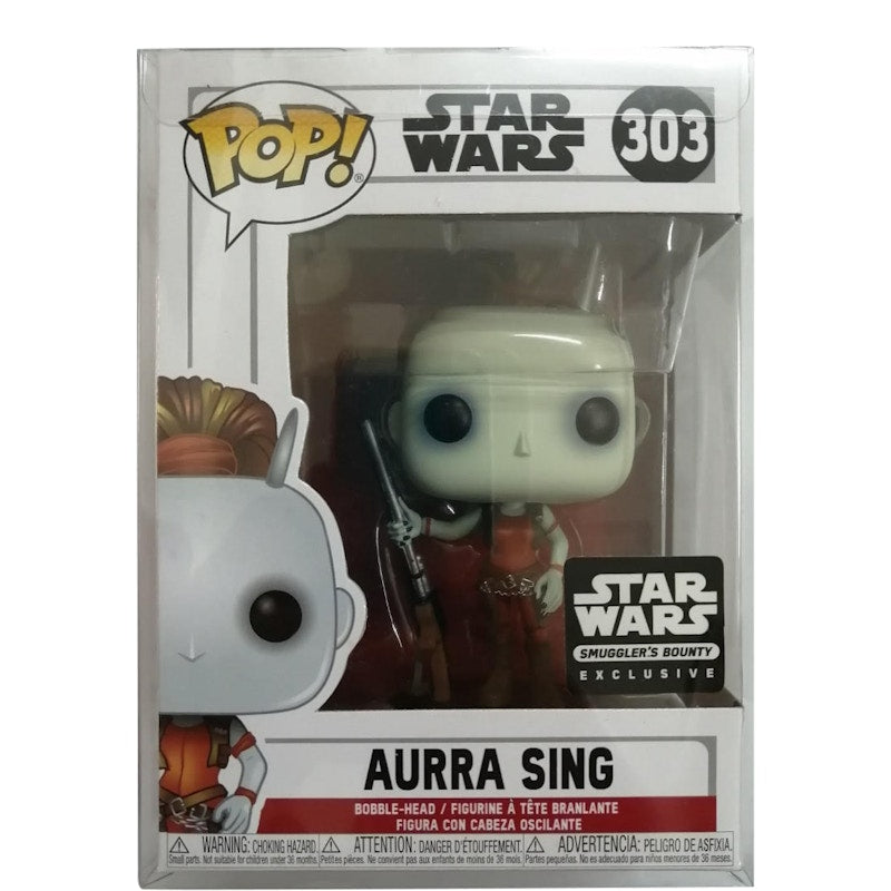Funko Pop! Star Wars Aurra Sing Smugglers Bounty Exclusive Bobbe-Head Figure #303