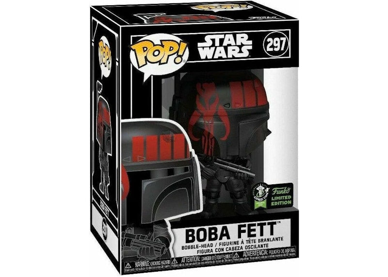 Funko Pop! Star Wars Boba Fett Black ECCC Exclusive Bobble-Head #297