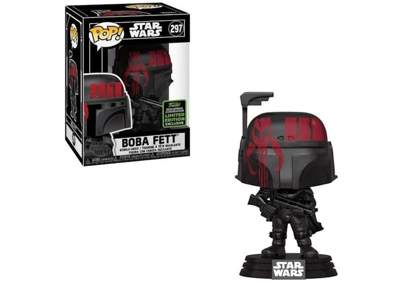 Funko Pop! Star Wars Boba Fett Black Spring Convention Exclusive Bobble-Head #297