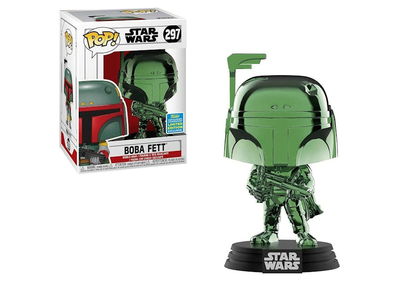Funko Pop! Star Wars Boba Fett (Green Chrome) Summe Convention Exclusive Figure #297