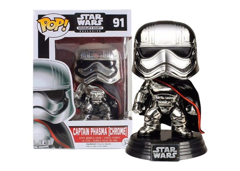 Funko Pop! Star Wars Captain Phasma (Chrome) Bobble-Head #91