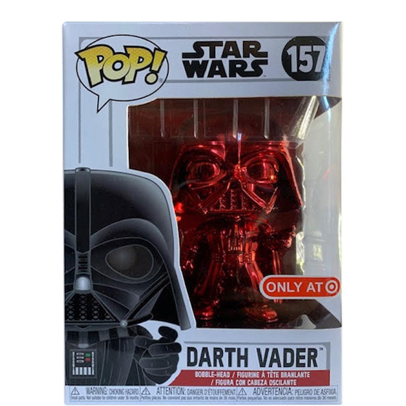 Funko Pop! Star Wars Darth Vader (Red Chrome) Target Exclusive Bobble-Head Figure #157