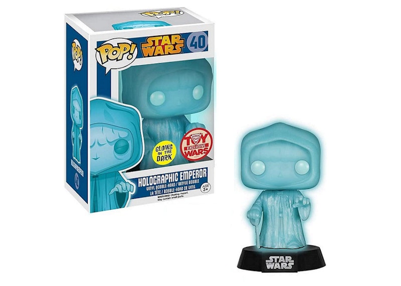 Funko Pop! Star Wars Holographic Emperor GITD Toy Wars Exclusive Figure #40