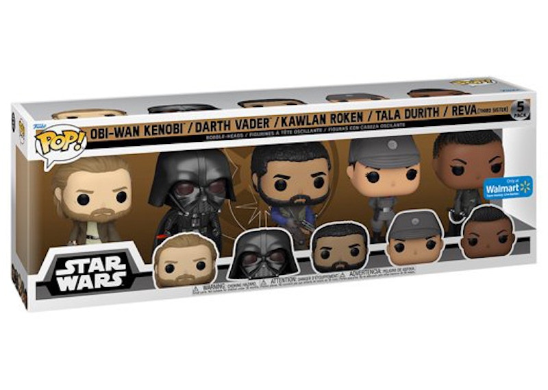 Funko Pop! Star Wars Obi-Wan Kenobi, Darth Vader, Kawlan Roken, Tala Durith & Reva (Second Sister) Walmart Exclusive 5-Pack