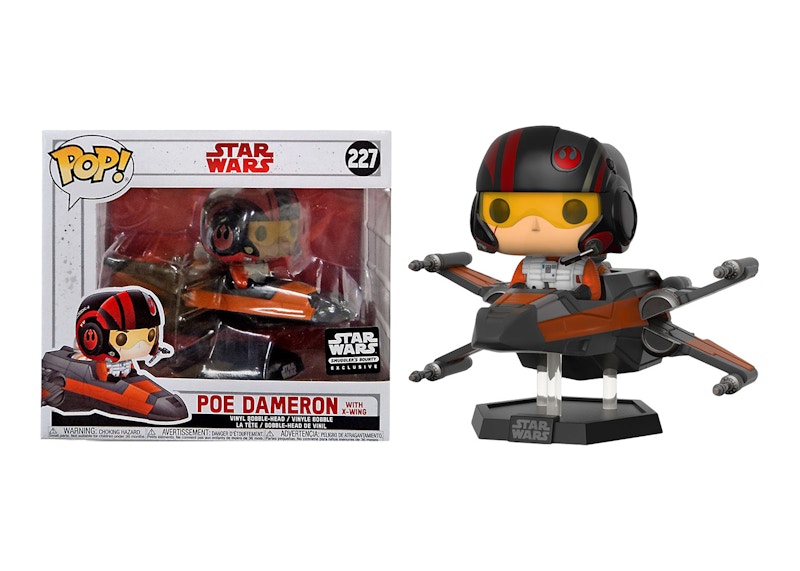 Funko Pop! Star Wars Poe Dameron with X-Wing The Last Jedi Smuggler's Bounty Exclusive Bobble-Head #227