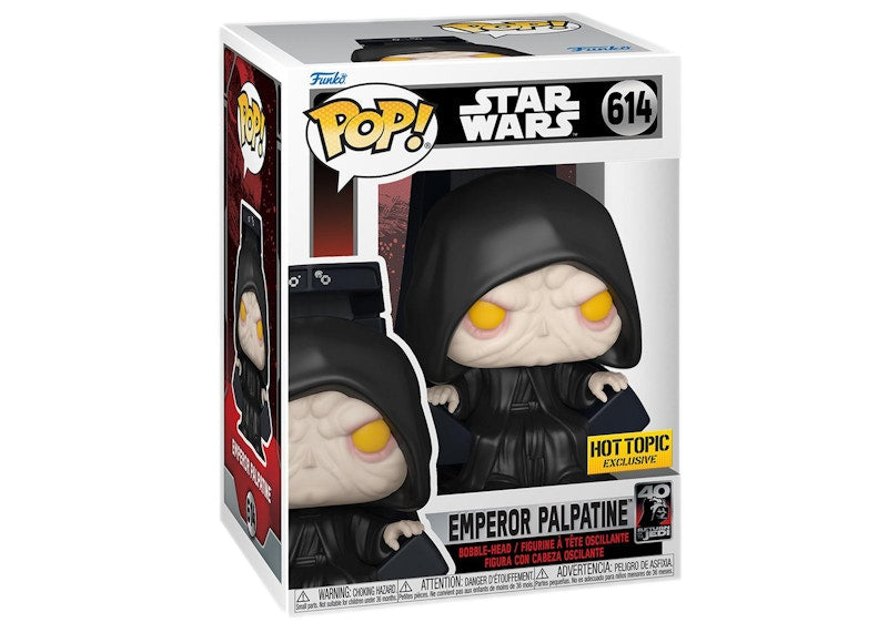 Funko Pop! Star Wars ROTJ 40th Anniversary Emperor Palpatine Hot Topic Exclusive Figure #614