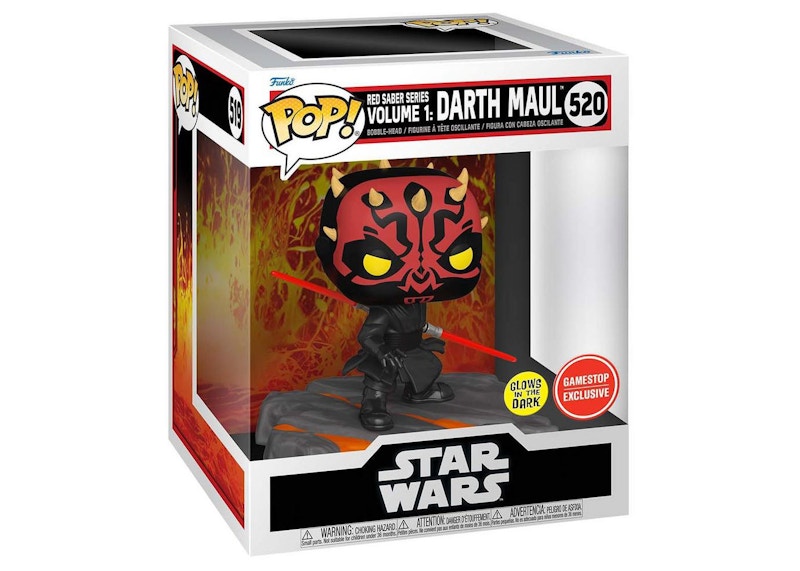 Funko Pop! Star Wars Red Saber Series Volume 1: Darth Maul GITD GameStop Exclusive Figure #520