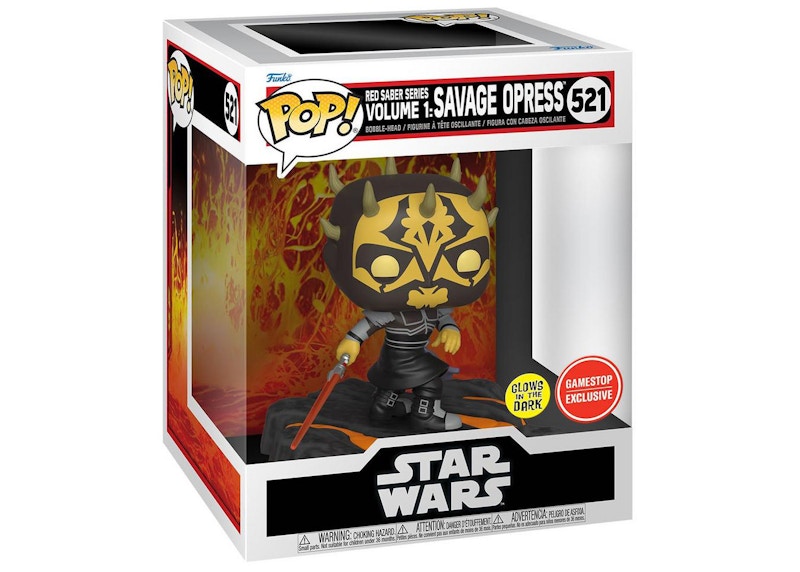 Funko Pop! Star Wars Red Saber Series Volume 1: Savage Opress GITD GameStop Exclusive Figure #521
