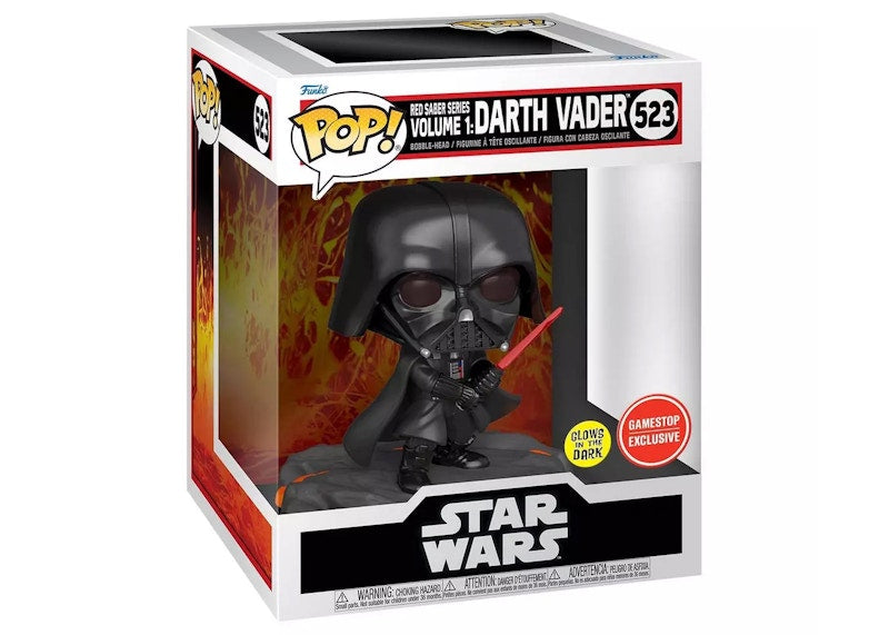 Funko Pop! Star Wars Red Saber Series Voume 1: Darth Vader GITD GameStop Exclusive Figure #523